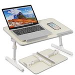 Adjustable Laptop Bed Table, Portable Lap Desk, Foldable Standing Desk, Laptop Table Stand, Writing Reading Tray Table, Sofa Breakfast Tray with Foldable Legs, Notebook Reading Holder for Couch Floor