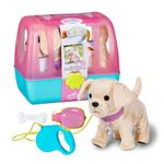 BABY born My Dog ​​Lucky with Carry Box, 5 Different Realistic Functions Including Walking, Tail Wagging and Drinks Water, For Children Aged 3 and Over, Works with Batteries, 835869 Zapf Creation