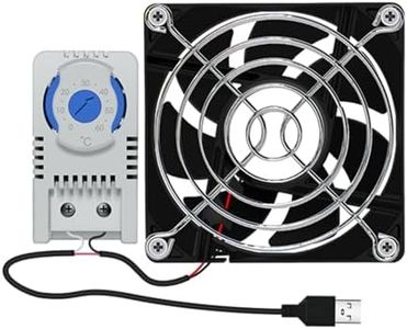 AYPOHU USB Cabinet 80mm Fan Quiet Cooling Fan Systems With 0-60℃ Temperature Control For Home Theater Cabinets Computer