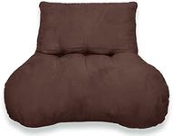 Chums | Faux Suede Back Rest Lumbar Support Cushion | Coffee
