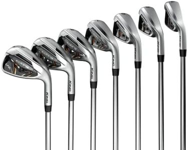 Cobra Golf 2022 LTDX Iron Set Satin Chrome-Gold Fusion (Men's, Right Hand, KBS Tour 90, Reg Flex, 5-GW)