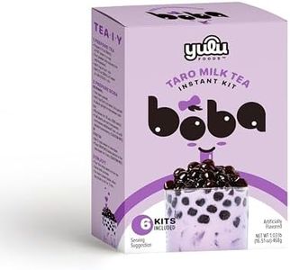 YULU FOODS Instant Bubble Pearls for Taro Milk Tea with Brown Sugar Flavor – 6 Servings
