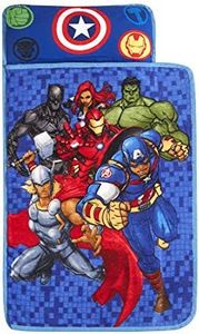 Idea Nuova Marvel Avengers Super Soft Toddler Quilted Nap Mat with Built in Pillow,26"" x46, Multicolor