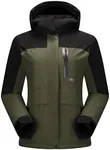CAMELSPORTS Women's Waterproof Snow Ski Jakcet Fleece Warm Winter Coat Hooded Windproof Insulated Snowboarding Jacket