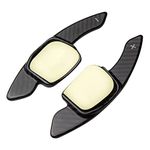 SK CUSTOM Steering Wheel Shift Paddle Extended Shifter replacement Cover Car Accessories for Gol 8 MK8 Golf 8 MK8 GTI/R/R line Carbon Fiber Car Accessories Gloss Black