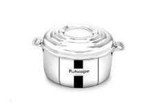 Potscape Regal Hot Casserole 3500 ml | Unique Locking System | Long-Lasting Freshness | Spreads Heat Evenly | Stainless Steel Insulated Casserole Hotpot | Lightweight HotPot | Dishwasher Safe