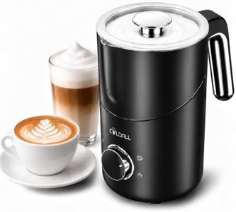 COLDFILL 8-in-1 Milk Frother, 21.16oz/600ml Automatic Milk Frother and Steamer, Electric Hot & Cold Foam Maker, Ergonomic Grip Detachable Frother for Coffee (Black)