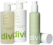 Divi Wash Day Essentials for Fine and Thinning Hair, Volumizing Shampoo, Conditioner, Leave-In Conditioner, 3-Piece Set