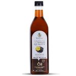 BeejRas Wood Pressed Black Mustard Oil - 2 Litre | Kolhu Pressed/Kachi Ghani | Extracted Using Lakdi Ghani | Unrefined Sarso Oil | Natural & Chemical Free | Hair Care & Massage | PET Bottle | Pure Cold Pressed Mustard Oil For Cooking