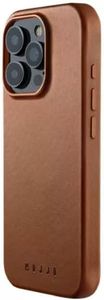 Mujjo Leather Phone Case for iPhone 16 Pro - Case MagSafe Compatible, Premium European iPhone 16 Pro Leather Case, Enhanced Phone & Camera Lens Protection, Recycled Materials, Slim Profile (Tan)