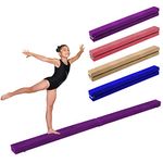 7FT Gymnastics Balance Beam for Kids, Folding Gymnastic Beam Floor Gymnastics Equipment Anti-Slip Bottom Professional Gymnastic Beam with Carrying Handle for Home Training