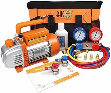 BACOENG Pompe a Vide Climatisation, Kit Recharge Climatisation Voiture pour R134A R410A R407C R32, Pompe à Vide Frigoriste pour HVAC/Auto AC