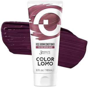 COLORLOMO Semi Permanent Hair Color - 6 oz Color Depositing Conditioner with Shea Butter & Almond Oil- Color Conditioner Depositing Hair Mask - Vegan, Paraben, Ammonia & Sulfate Free (Rose Brown)