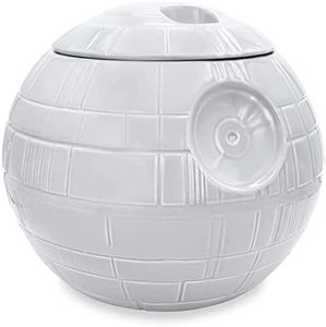 STAR WARS Death Star 10-Inch Ceramic Cookie Jar Container With Lid | Kitchen Storage For Snacks