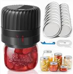 KITOOL Electric Mason Jar Vacuum Sealer Kit for Wide-Mouth & Regular-Mouth Mason Jars, Food Saver Vacuum Canning Sealer Machine Includes 16 Jar Lids