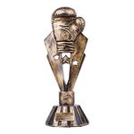 IEUDNS Boxing Glove Trophy, Boxing Glove Sculpture Figurine Boxing Award Ornament 3D Molded Collectable Memorial Statue for Competition Desktop Decor, Bronze