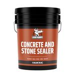Liquid Rubber Concrete and Stone Sealer – Clear Satin Natural Look, UV Stable, Water Repellent – Seals Driveways, Patios, Pavers, Masonry, Walkways, Stone – Easy Application, 5 Gallon