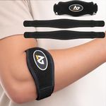 AetherGear Tennis Elbow Brace with Bonus Replacement Strap (1 pack) - Forearm Brace Support Band with Compression Pad and Elbow Strap for Tendonitis, Tennis & Golfer Elbow & Bursitis - Women and Men