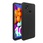 Pikkme Mi Redmi 10 / Redmi 10 Power Back Cover Soft Matte Liquid Silicone TPU | Camera Protection | Shockproof Slim Back Case for Mi Redmi 10 / Redmi 10 Power (Black)