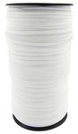 HELIDA Elastic Band for Sewing, Braided Stretch High Elastic Cord for Costume Mask Making Supplies (White, 1/6" × 150 Yards)