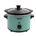 IMUSA USA GAU-80113T 1.5 Quart Teal Slow Cooker with Glass Lid