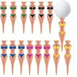 Kettion 15Pcs Golf Tees, Ladies Bikini Golf Tees, Golf Ball Tees Nails, Plastic Funny Golf Tee, Novelty Golf Accessories for Golf Lovers Golf Practice Training, Outdoor Sport, Party, Valentines Day