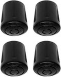 cyclingcolors 4 x Furniture Feet Rubber Furniture Gliders Round Chair Caps Foot Caps Protective Caps for Chair Legs Black Pipe Caps End Caps Round Tube (32 mm)