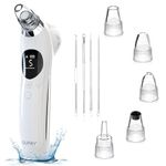 GUPAY Blackhead Remover Vacuum, Pore Vacuum Facial Pore Cleanser with 5 Suction Heads, 5 Suction Power, Rechargeable Black Heads Remover for Pimple Acne Whitehead Deep Cleansing Extractor Tool