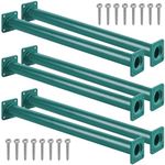 Purife Set of 6 Monkey Bars for Backyard - Metal Ladder Rungs for Playset, Outdoor Playground Safety Climbing Handles - 16.5 inch, Green