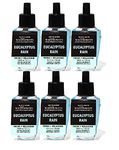 Bath and Body Works 6 Pack, Eucalyptus & Rain Wallflowers (0.8 fl oz / 24 ml) Fragrance Refill