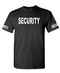 The Goozler Security - Party Event Staff Police Duty - Mens Cotton T-Shirt, Black, Small