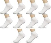 THE BABY COMPANY Kids Unisex Cotton School Socks (ankle Length) White Color (pack of 10) (6-7 Years)