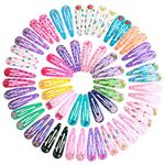 Girls Hair Clips, Metal Snap Hair Clips, 100 Pcs Non-Slip Metal Barrettes for Girls Teens Women, Mixed Colours