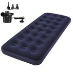 Robustt 32 Holes Twin Size Air Bed with Air Pump | Quick Inflatable - Blow Up Mattress Air Bed Portable Waterproof Air Mattress for Hiking, Travel, Outdoor and Home