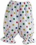 The Dragons Den Adults Multicoloured Polka Dot Panto Dame Short Bloomers Fancy Dress Pants [L-XL]