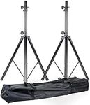 ADJ Products SPSX2B Two Tripod Speaker Stands with Travel Bag - Easily Adjustable Height - Lightweight and Portable - Heavy Duty Design and Weight Capacity - Black