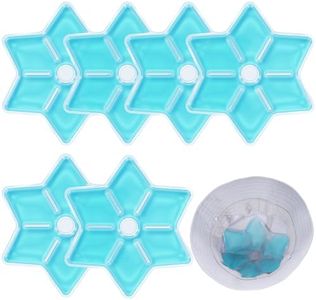 Ice Pack Hard Hat Cooling Insert, Blue, Flower Shape Design, Reusable Helmet Cooling Pad for Heat Protection (Blue, 4 Count)