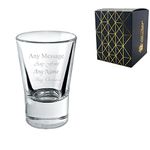 Personalised Engraved 35ml Conical Shot Glass Wedding Birthday Christmas