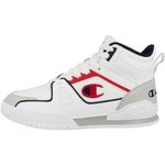 Champion Men's 3 Point Mid Sneakers, Bianco Blu Marino Rosso, 9.5 UK