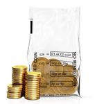 Swoosh Media Pack of 200 - Coin Bags | Money Bank Bags | Clear Plastic No Mixed Coins Bank Bags | Banking Bags | Coin Bags for Banking