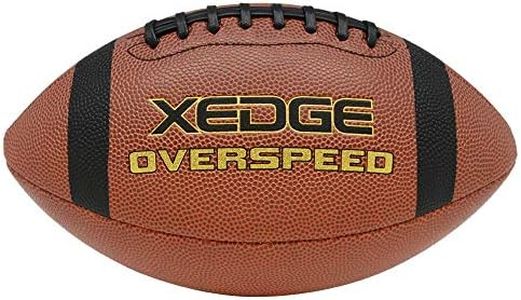 XEDGE Composite Leather Indoor/Outdoor Footballs for Training and Recreational Play Size 6,7,9 (red, Pee Wee（Size 5）)