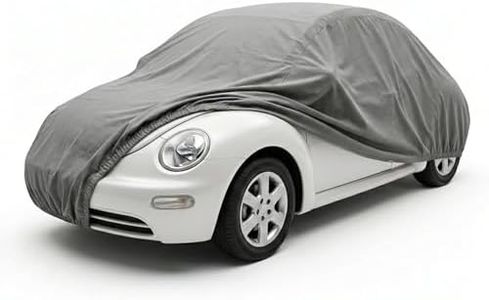 Formosa Covers Car Cover for Volkswagen Beetle VW Beetle Accessory with 3 Layer Shield - Antenna Hole Outdoor Exterior Car Tarp fits Porsche 911, Toyota Yaris, Ford Fiesta - 161" L x 70" W x 55" H