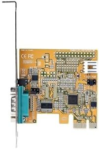 StarTech.com 1-Port PCI Express Serial Card, PCIe to RS232 (DB9) Serial Interface Card, PC Serial Card, 16C1050 UART, Standard/Low Profile Brackets, COM Retention, Windows/Linux (11050-PC-SERIAL-CARD)