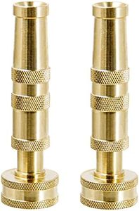 Twinkle Star Heavy-Duty Brass Adjustable Twist Hose Nozzle, Garden Hose Nozzle, Hose Sprayer Nozzle, 2 Pack, TWIS3432