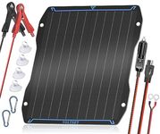 Voltset 20W 12V Solar Panel Car Battery Charger, Portable Waterproof Power Trickle Battery Charger & Maintainer for Car Boat Automotive RV with Cigarette Lighter Plug & Alligator Clip