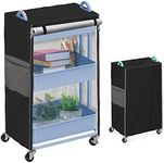 MOLLYAIR Utility/Supply Cart Cover, Suitable for Size 17 "L X 13" W X 31" H, with Intimate Storage Pockets, Without Rolling Cart