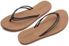 Volcom Women's Forever and Ever Flip Flop Sandal, Black - New, 8