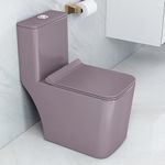 Plantex Commode for Toilet/Ceramic Western Commode/One Piece Commode with Soft Closing Toilet Seat - S Trap Outlet (M02, Pink)