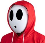 camzezy Shy Guy Mask for Halloween Cosplay Costume Full Face White Mask Game Cosplay Costume Props Accessories for Halloween