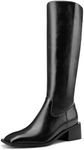 HDEUOLM Womens Chunky Block Mid Hee